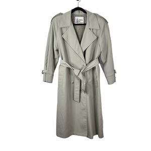 Vintage London Fog Women's Tan Trench Coat Size 10 Petite